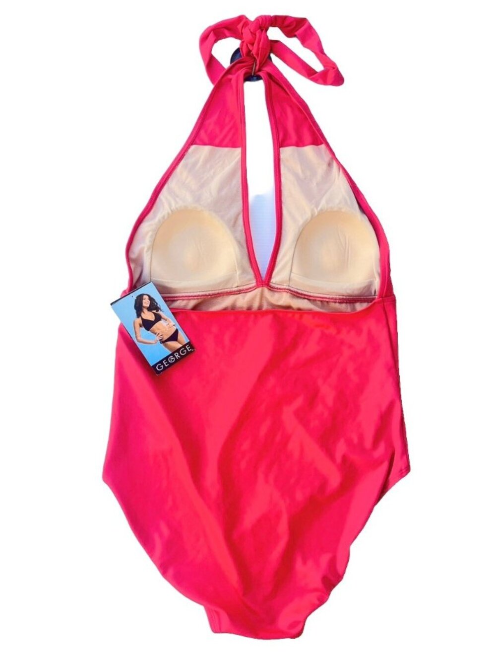 George Coral Halter One Piece Swimsuit XL 16/18 - Picture 2 of 11
